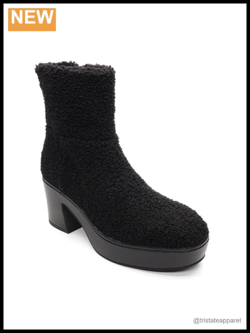 Sanctuary Emmet Ankle Boots Chunky Block Heel Platform Round Toe Zip